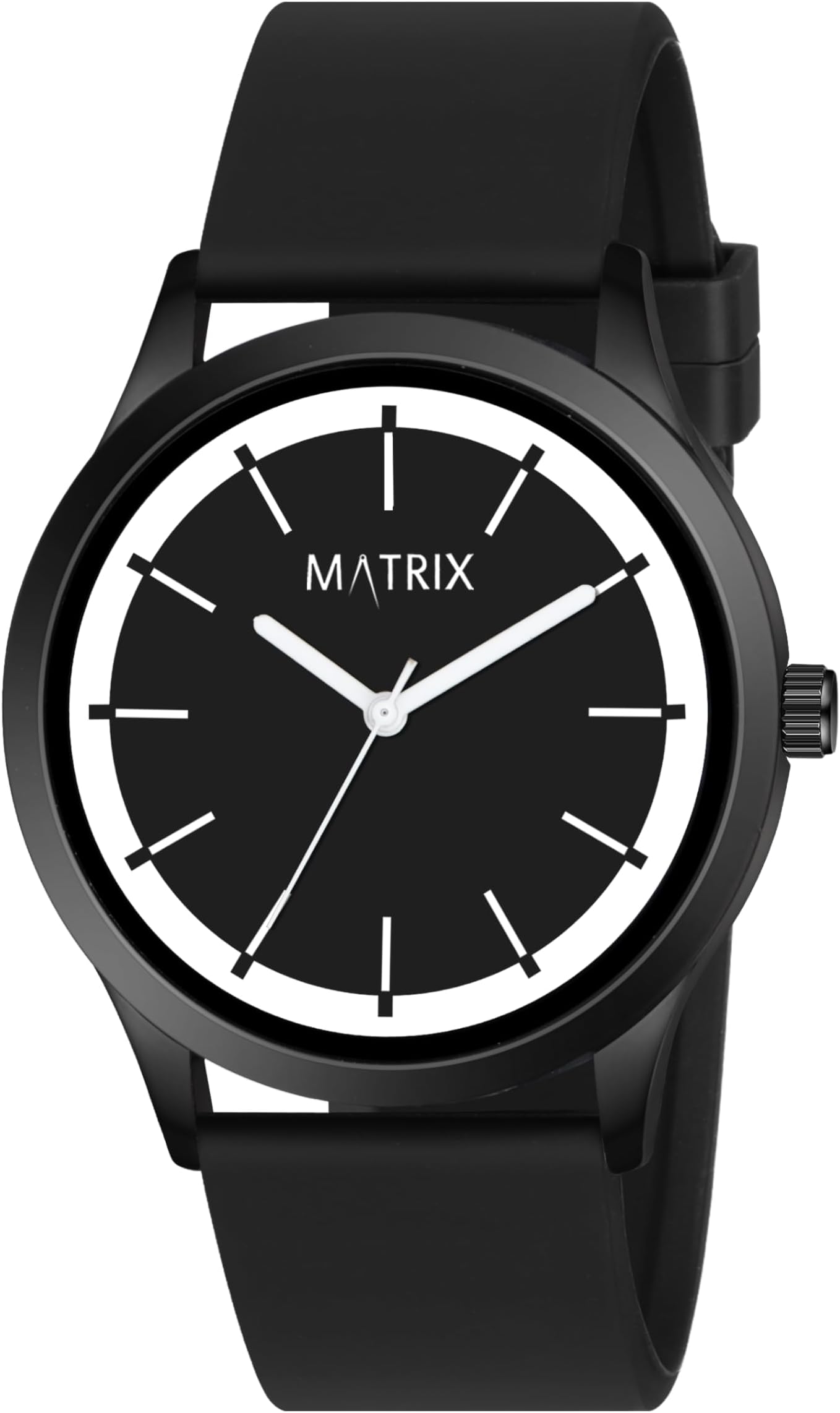 Matrix Minimalist Dual Colour Dial with Softest Silicone Strap Analog Wrist Watch for Men & Boys