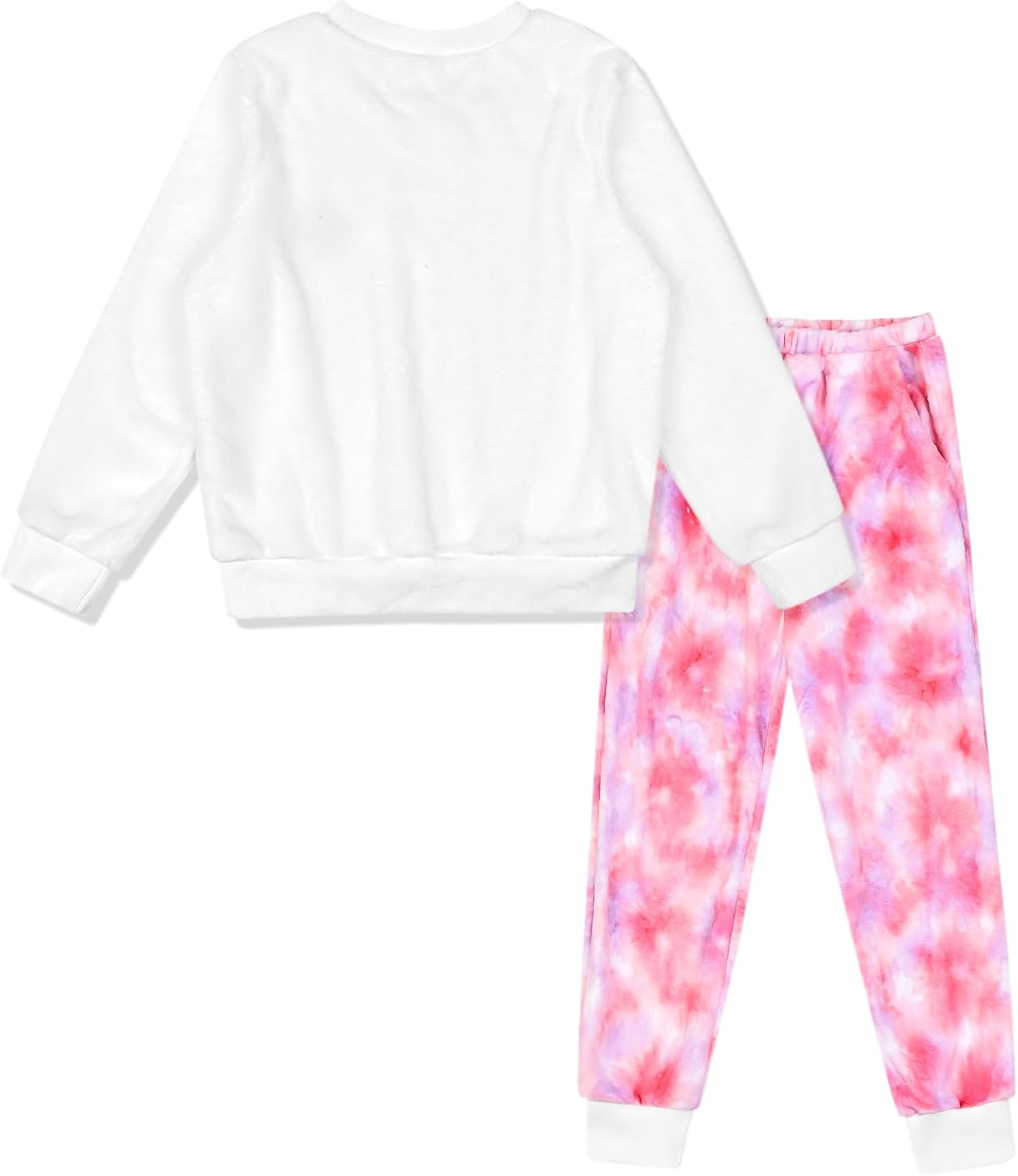 QPANCY Girls Pjs Set Two Piece Fleece Pajamas kids Fall Winter Long Sleeve pajamas Loungewear - Image 2