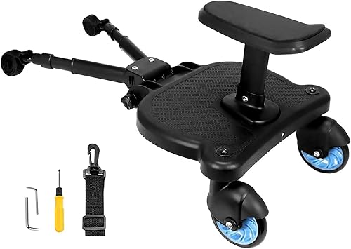 Tabla universal para cochecito con asiento desmontable, apto para la mayoría de marcas de cochecitos, tabla de pie para cochecito, soporta niños de