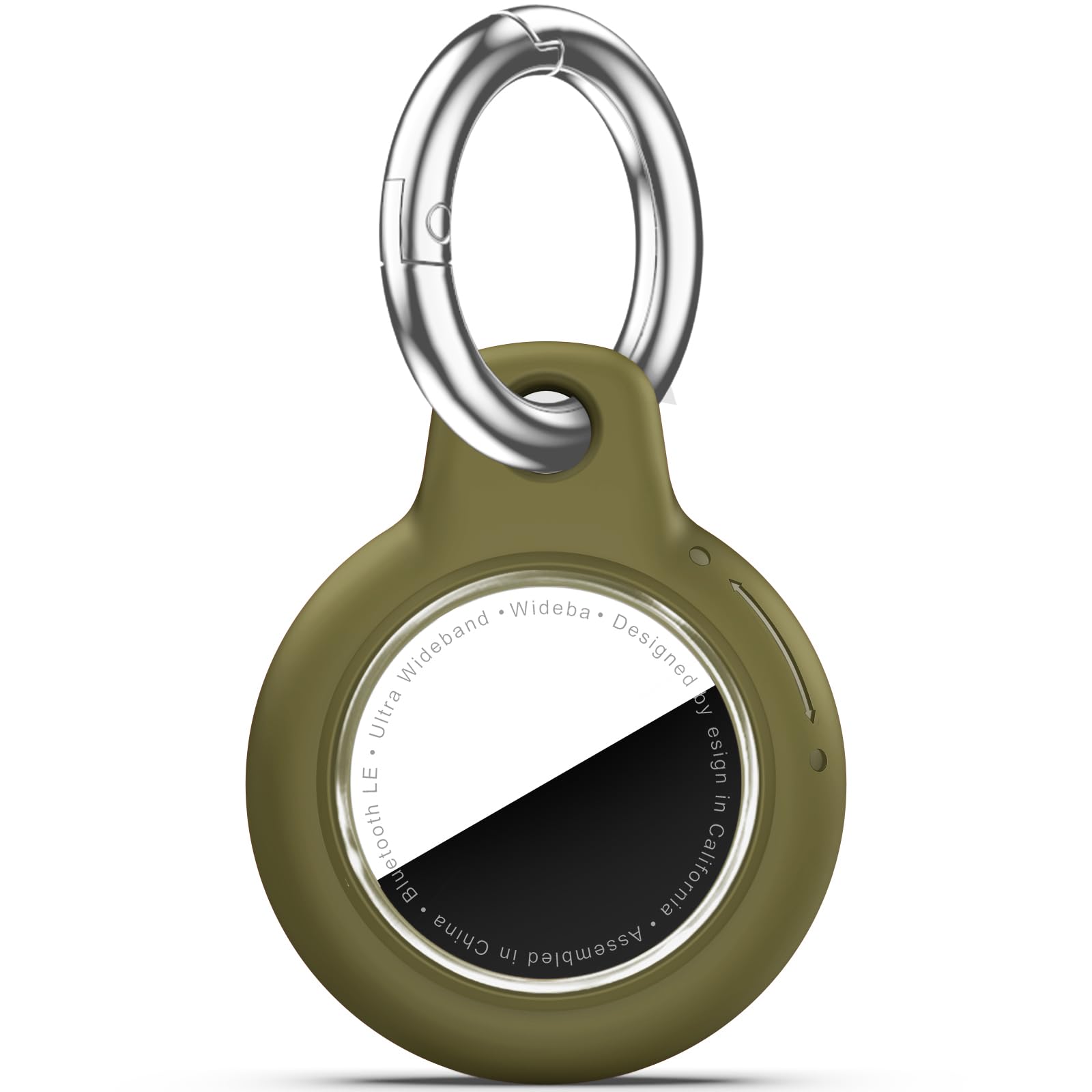 for Apple AirTag 2nd &amp; 1st Gen, Waterproof Case for AirTag Holder Keychain,GPS Tracker Cover for Dog,Car Key,Luggage-E1-Army Green