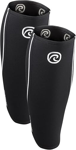 Rehband Espinillera de neopreno de 0.197 in, soporte de compresión para pantorrilla y espinilla, promueve la circulación sanguínea, ideal para