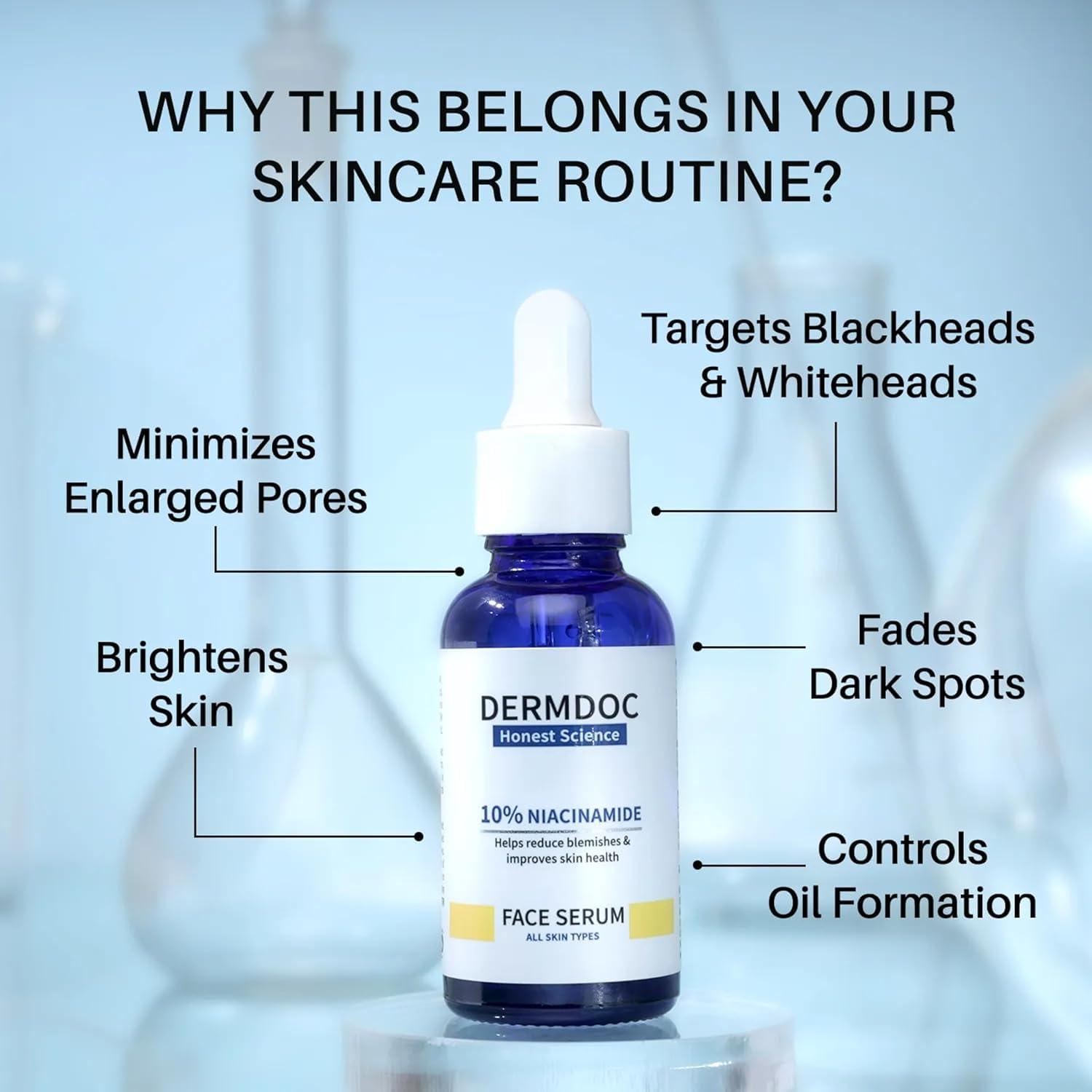 DermDoc by Purplle 10% Niacinamide Face Serum (15ml) | niacinamide serum 1