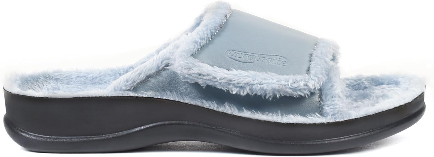 AEROTHOTIC Orthopedic Slippers for Women Indoor and Outdoor House Shoes Fuzzy Slippers With Arch Support for Plantar Fasciitis Relief Bedroom Slides - Image 6