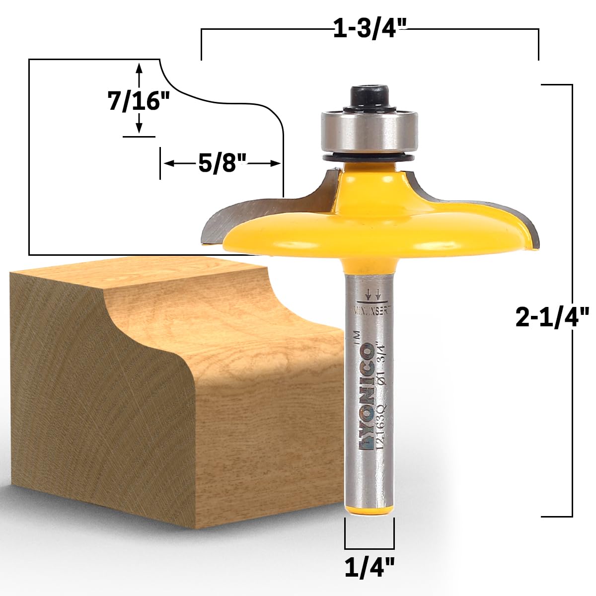 Yonico Ogee Router Bit - Drawer & Door Edge -2