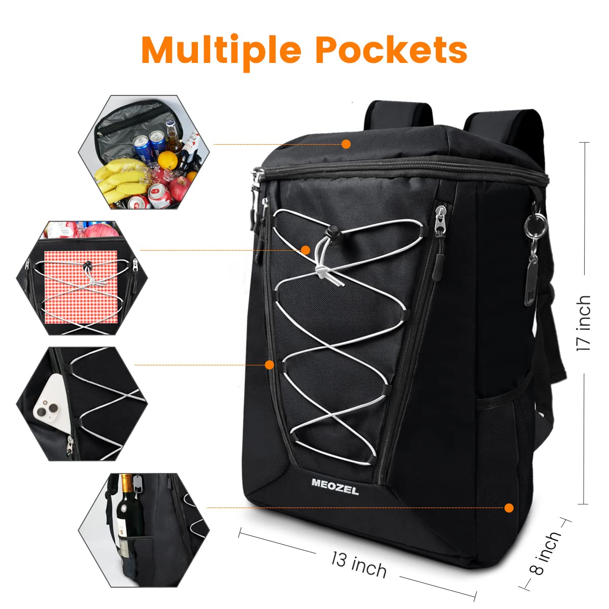 Sac à Dos Isotherme Surdimensionné De 45 L, Imperméable Et