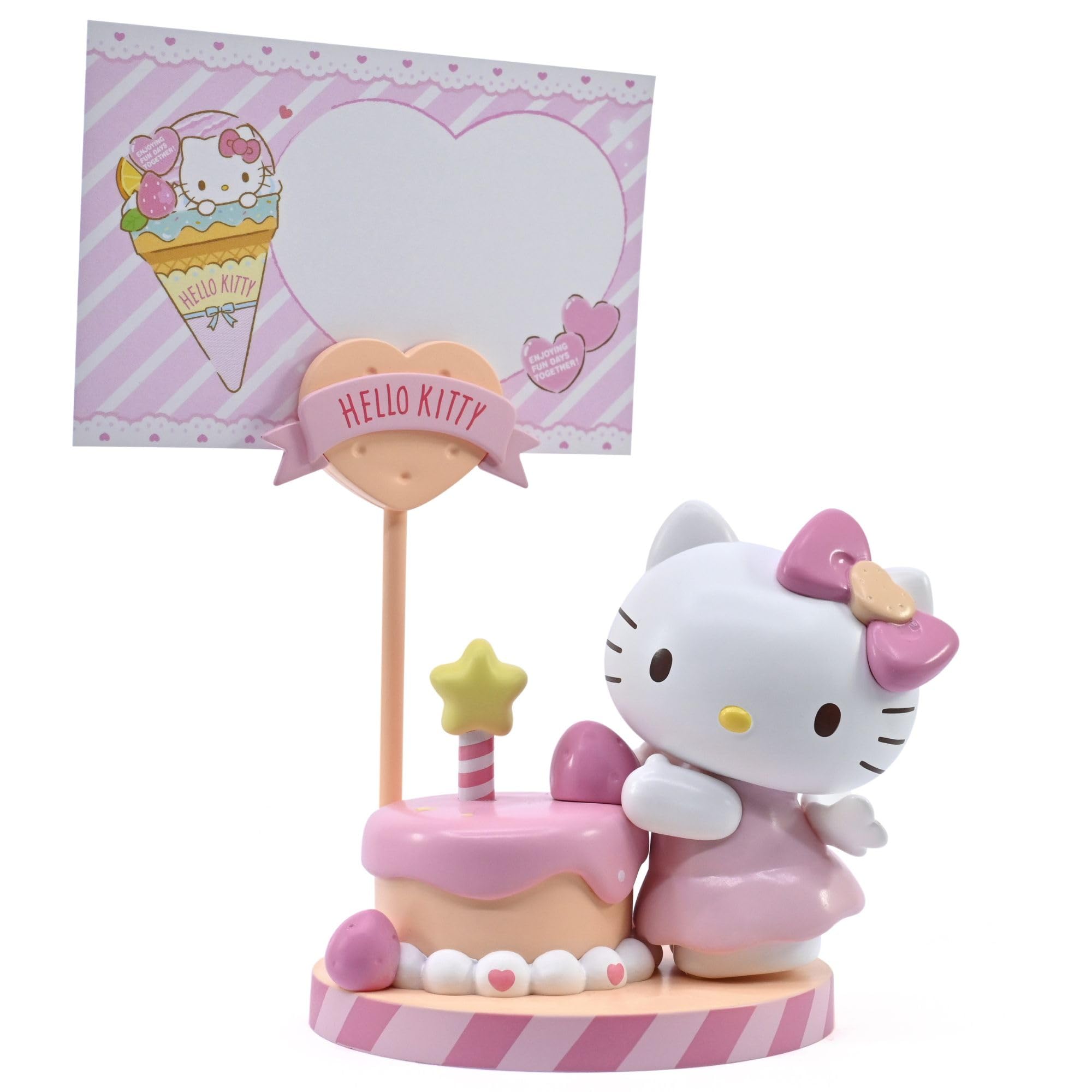 Yume Sanrio Hello Kitty Party Time Memo Stand – Cute Hello Kitty Desk Accessory with Cake Design | Sanrio Gifts & Collectables