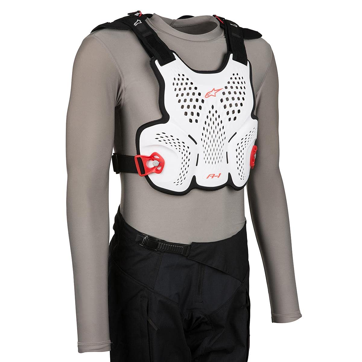 Alpinestars Brustpanzer A-1 Weiß/Schwarz/Rot