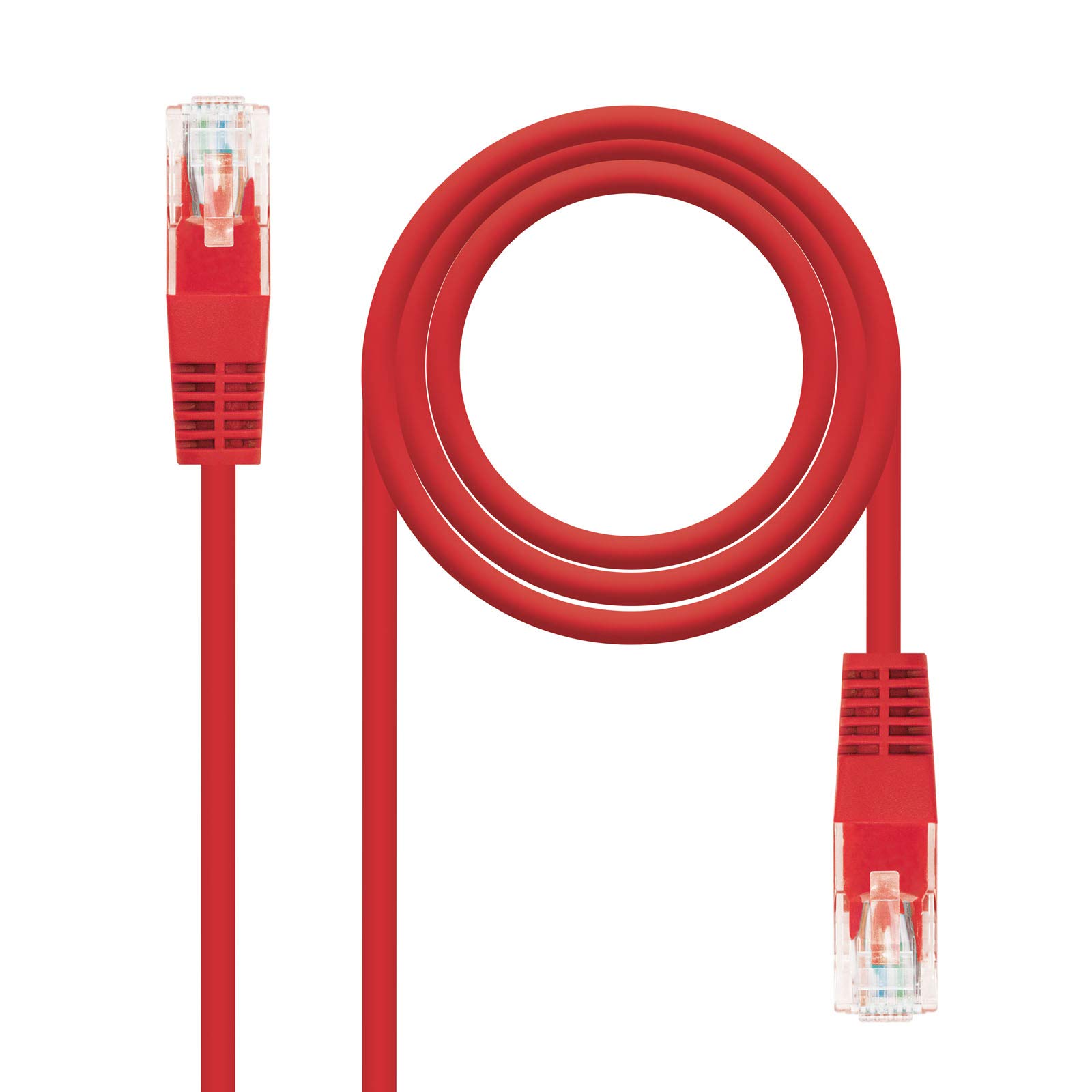 Nanocable 10.20.0400-R - Cavo di Rete Ethernet Rj45 Cat. 6 Utp Awg24, Rosso, 0.5 ms