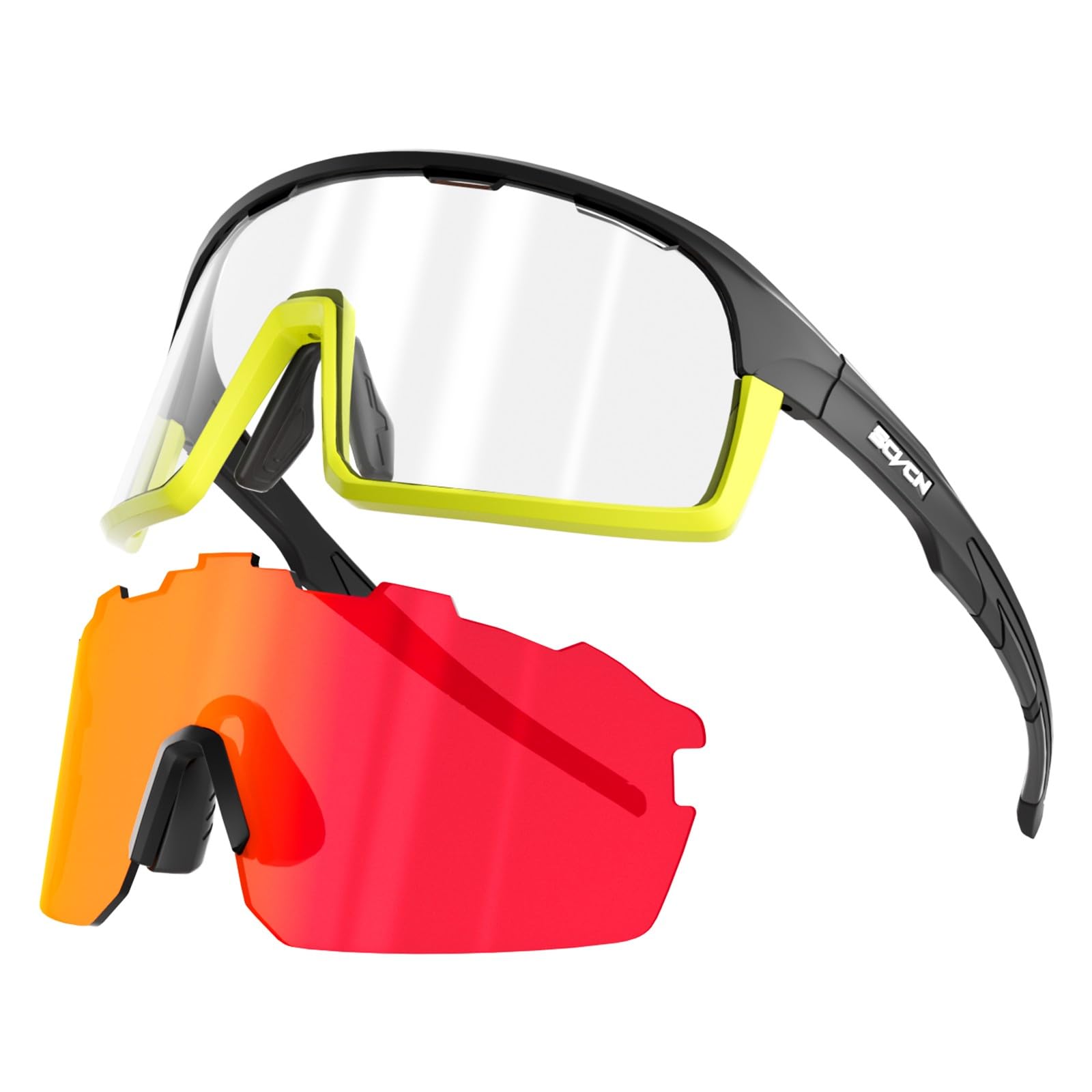 SCVCN Gafas de Ciclismo Fotocromáticas Hombre Mujer Gafas de Sol Deportivas Transparentes Montaña MTB Bicicleta Running Golf