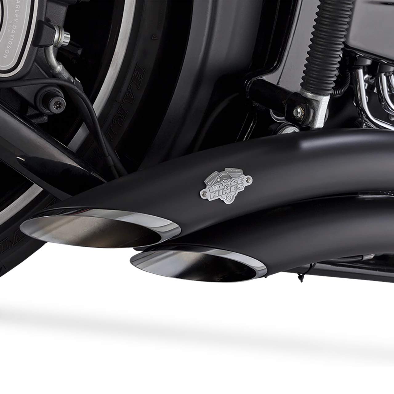 Amazon | Vance & Hines Big Radius 2-into-2 ブラック排気 ハーレー