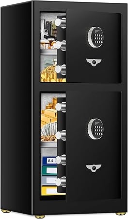 [𝟐𝟎𝟐𝟒 𝐍𝐞𝐰] 7.6 Cu Ft Extra Large Home Safe Fireproof Waterproof with [DOUBLE SAFES], Heavy Duty Digital Security Box with [Hidden Compartment], Fireproof Safe for Home Business Office USE