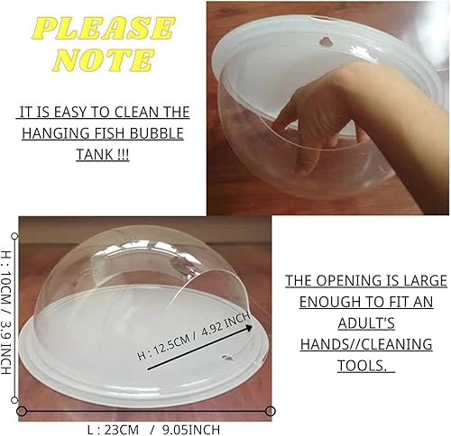 Miniatura 2 de Maceta pecera Yooyoo acuario creativo de acrílico colgante montado en la pared para plantas acuáticas, maceta acuario decorativa con forma de