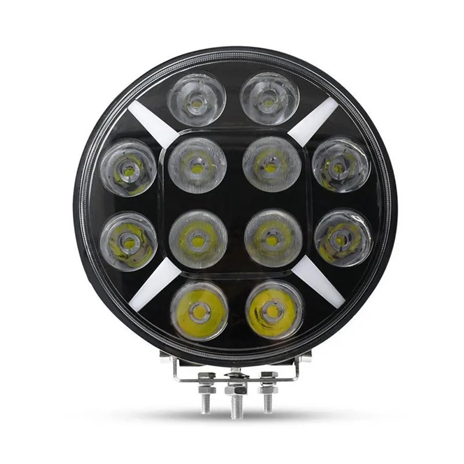 Auto Conjuntos faros 1 Luz LED Redonda Todoterreno De 9 Pulgadas Para Conducción Camiones Foco Trabajo Faro Delantero Con Intermitente