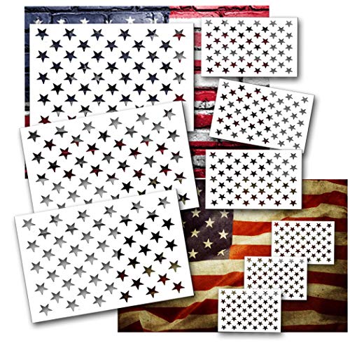 Star Stencil American Flag Star Stencil 50 Stars 9pcs Plastic Leaflai for Painting