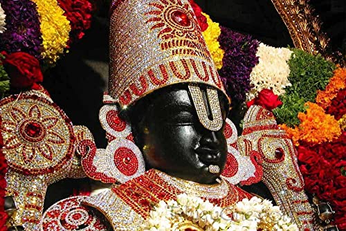 wallpics® Lord venkateswara Swamy Painting Poster Waterproof Viny...