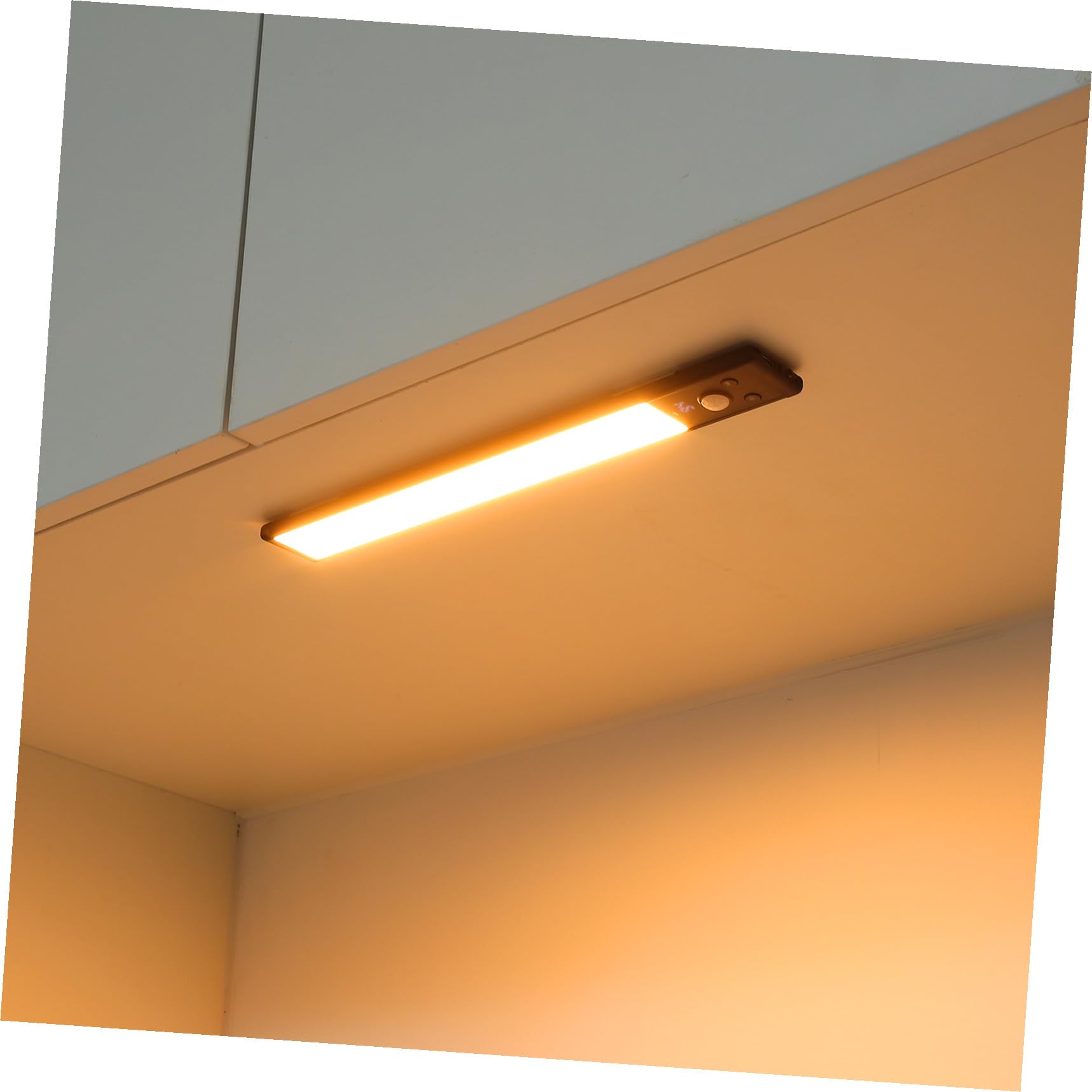 Yardenfun 4 Piezas Luces LED Bajo Armario con Sensor de Movimiento Automático Iluminación Nocturna para Cocina Recargables y Compactas Lámparas Inducción para Pasillo y Escaleras