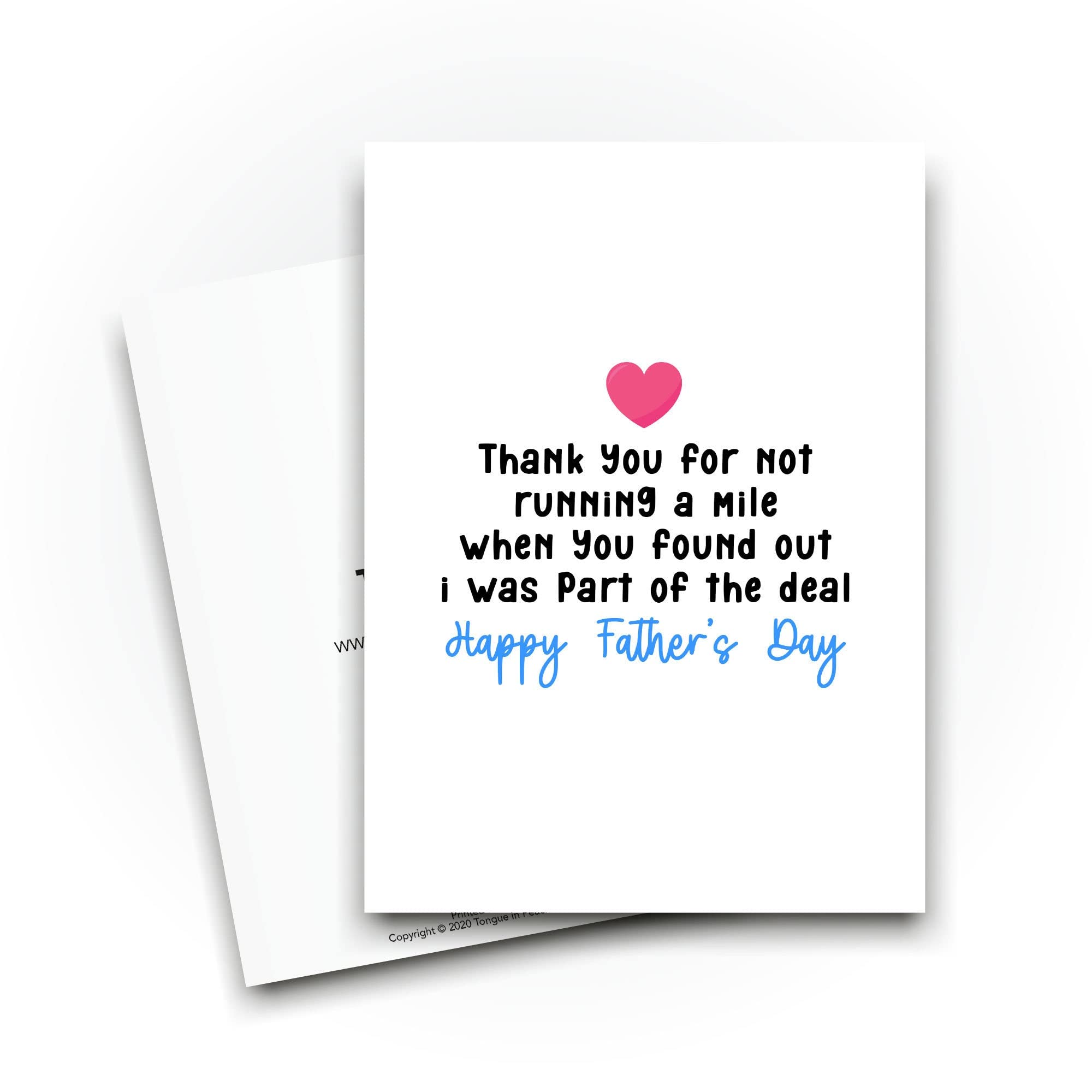 Biglietto Di Auguri Per La Festa Della Mamma – Formato A5 Con Busta, Interno Bianco, Frase 'Thank You For Not Running A Mile' (Testo In Inglese) - 2