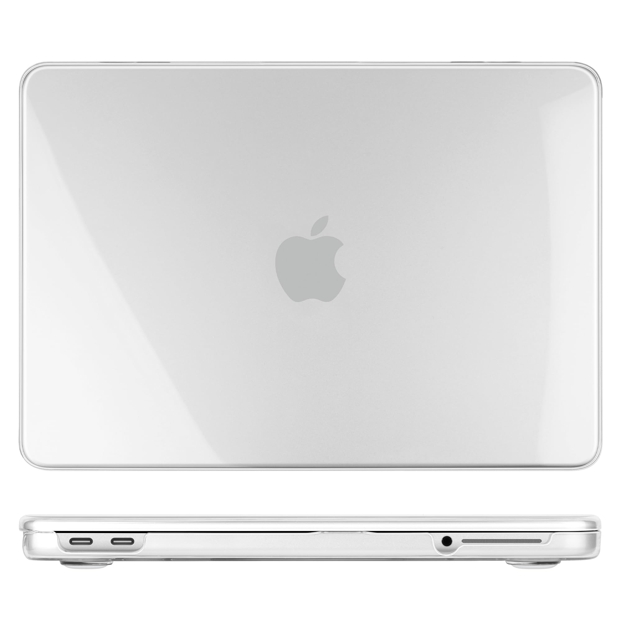 Batianda Coque transparente 4 en 1 pour MacBook Neo 13" version 2026, modèle A3404, coque rigide ultra fine haute transparence avec protection pour clavier, protecteur d'écran, adaptateur USB-C