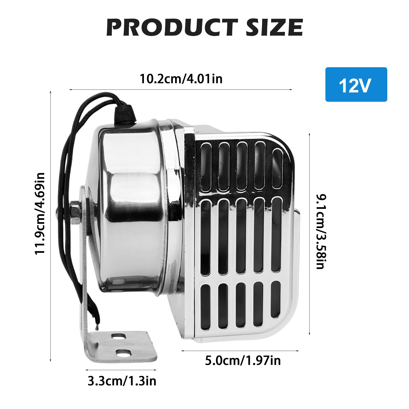 12V Marine Hupe: Edelstahl Wasserdicht Signalhorn, Schiffshorn Hochton, Boot Lautsprecher, Für Schiffe Boote Yachten Rv