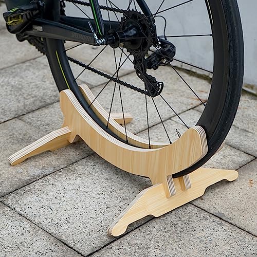 CUDDIKAJI Suporte de madeira para bicicletas suporte de madeira para estacionamento de bicicletas pa