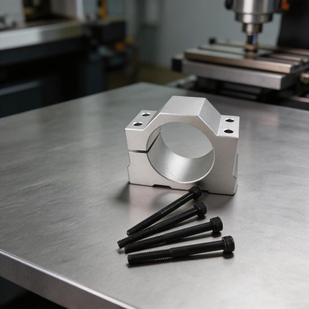 Base in alluminio pressofuso anodizzato per montaggio stabile del motore mandrino in ambienti di lavorazione e produzione CNC (105)