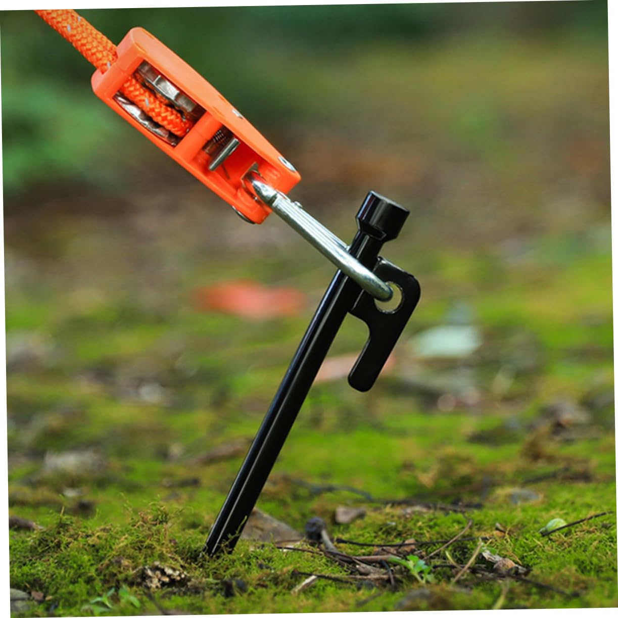 10 Pièces Lot de Piquets De Tente Métal pour Camping Extérieur avec Pointe Épaisse Et Boucle Résistants Vent