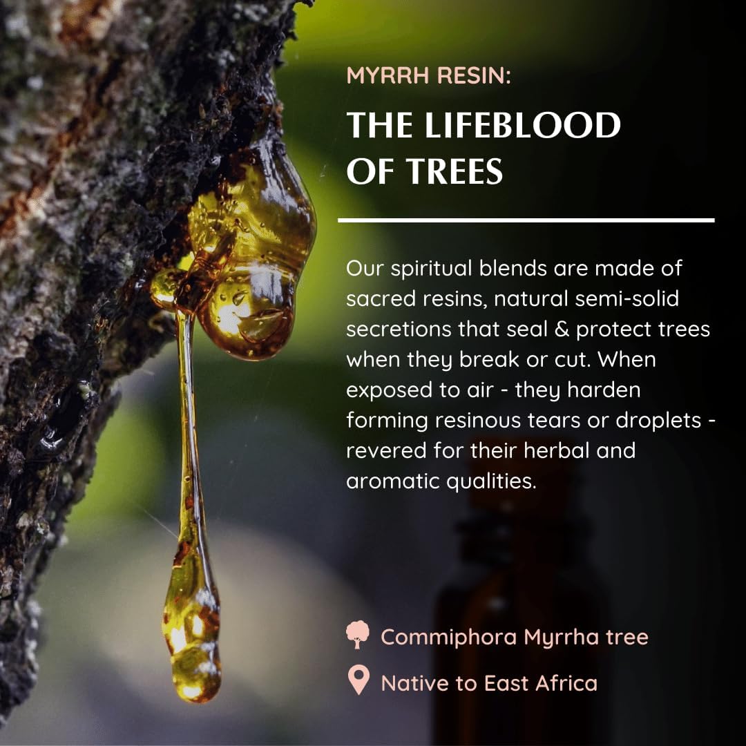 Pure Resin Mirra Essential Oil Diffuser Blend 30ml by Aromafume | Commiphora Myrrha Extract | Native to East Africa | Clears Negativity & stimulates a Spiritual Connection | Charged with Pure Resins - Image 5