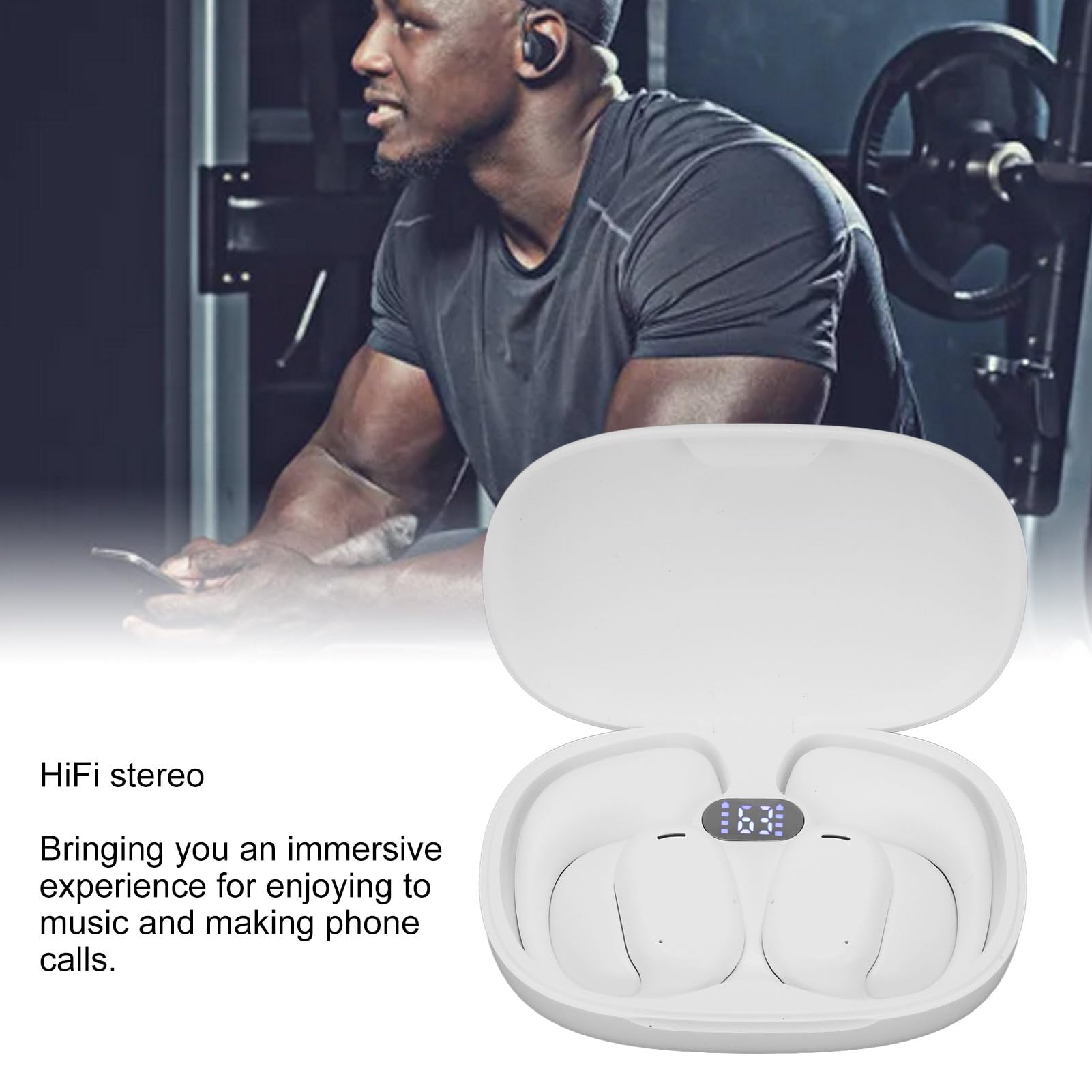 Pomya Translator Earbuds Bluetooth5.1 74 Languages 70 Accents Real Time Voice Translator Device with APP for HiFi Stereo Music Call, Bidirection Simultaneous Translation (White)