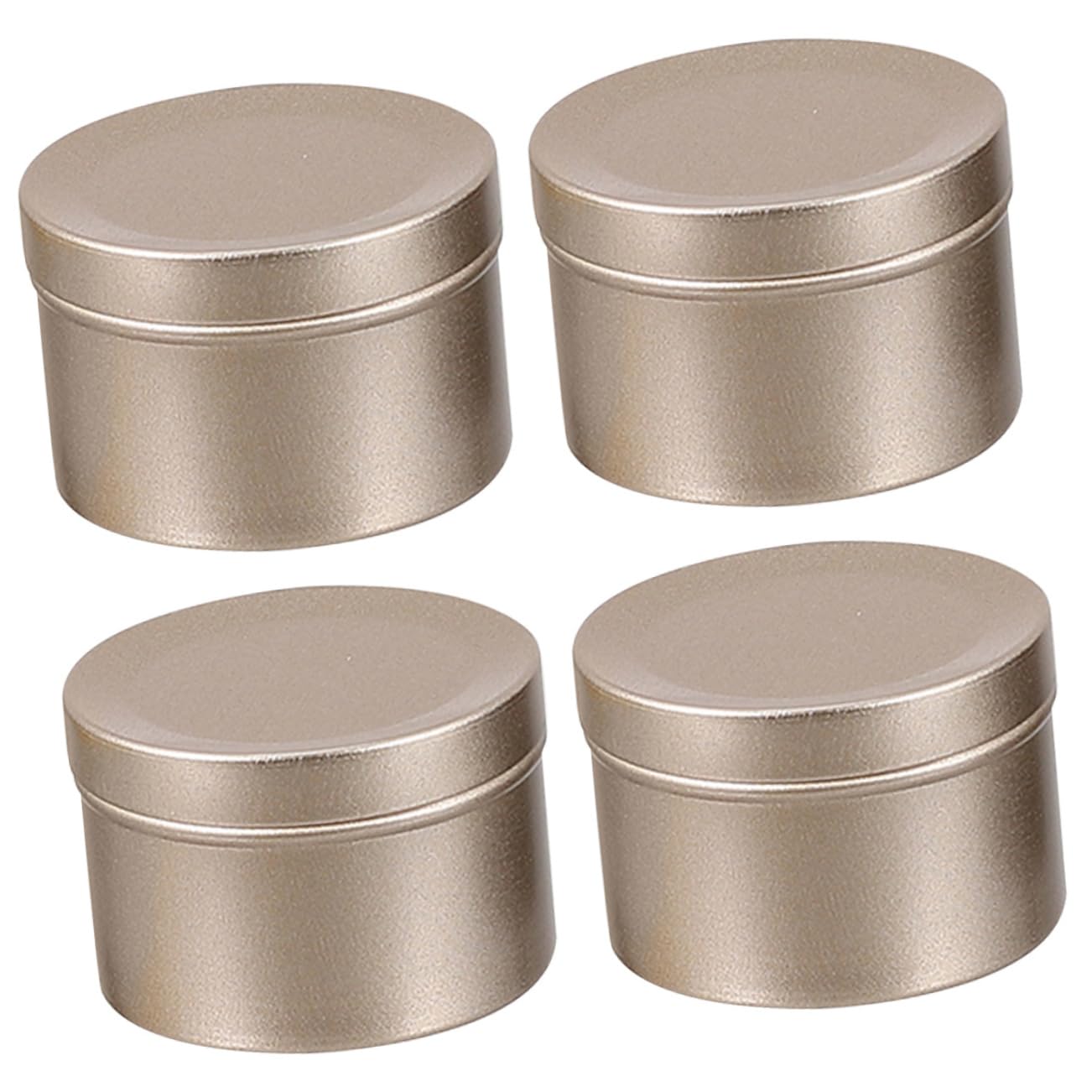 OHPHCALL 4pcs Candle Jars for Projects Aluminum Containers for Making Candles Storing Spices Ointments Elegant Design for Home