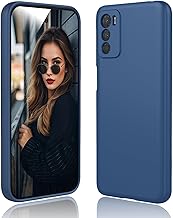 DESSEN Cover per Motorola Moto G42 - Liquido Silicone Custodia con Fodera Microfibra Antigraffio Morbida TPU Antishock Protettiva Case Sottile e Flessibile Cover, Blu