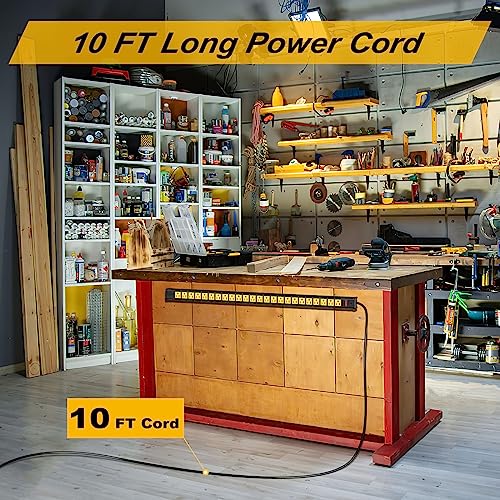 Surge Protector Long Power Strip 24-Outlet Etl Certified Long Heavy Duty Metal Power Strip With 10Ft Long Extension Power Cord Garage Workshop Commercial Industrial #TOP2