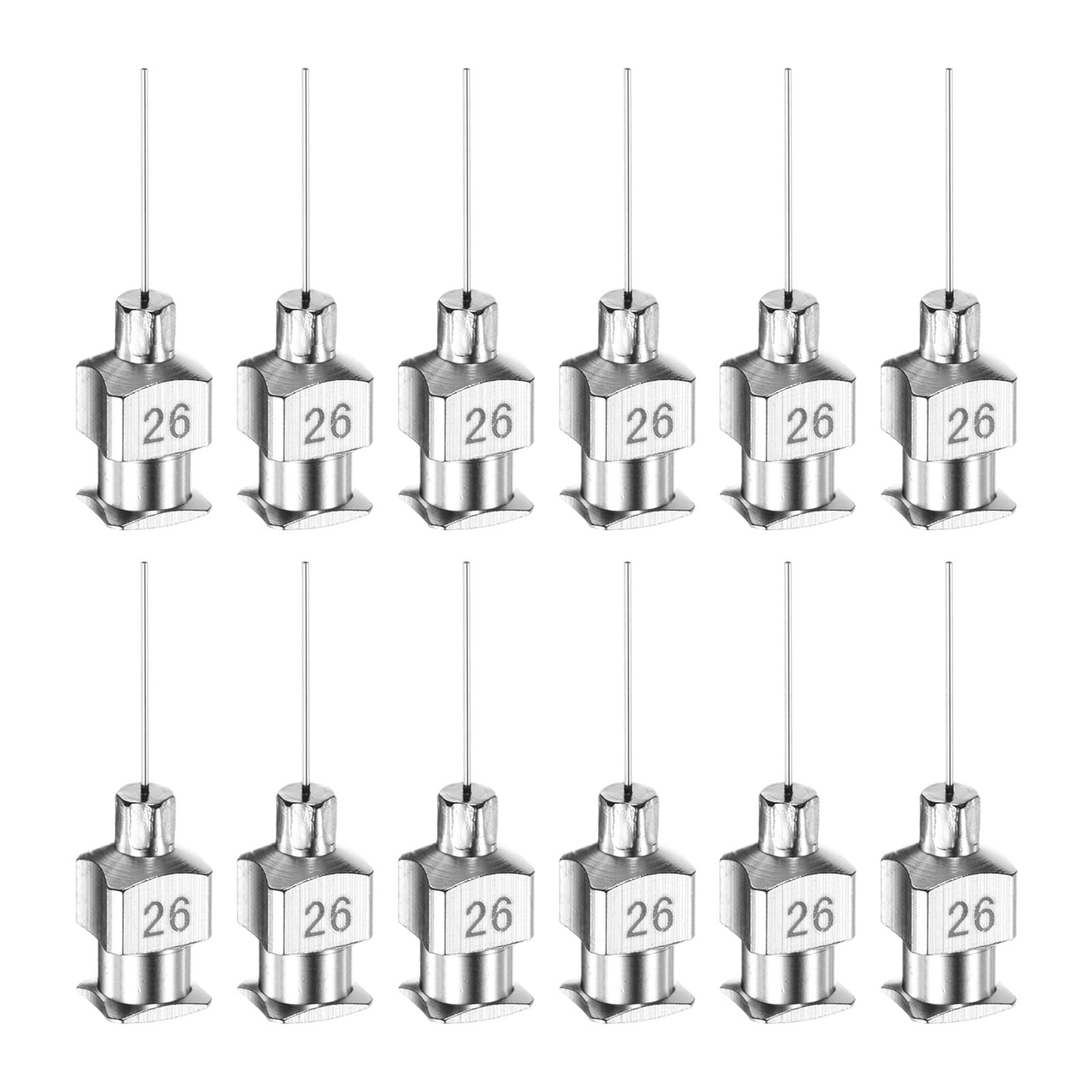 HARFINGTON 12pcs 18Gauge Stainless Steel Dispensing Needles, 1/2" All Metal Glue Needle Tube Blunt Tips Luer Lock for Thick Liquids, Ink, Glue, Lab Use — Amazon image 12
