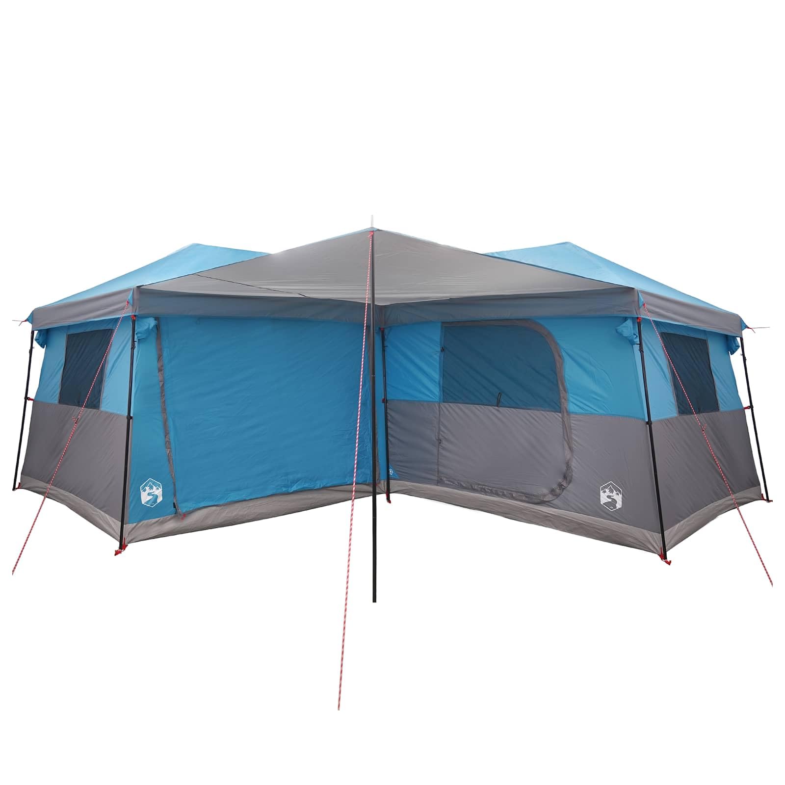 Tenda Familiare Blu 14 Persone 500x500x226 cm Poliestere 185T PU