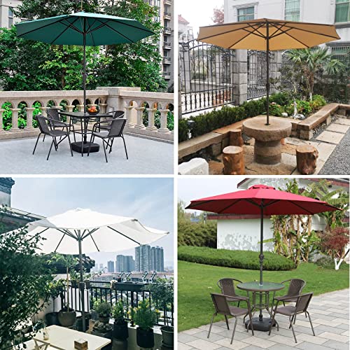 Sombrilla redonda de 270 cm con manivela para terraza y jardín 4