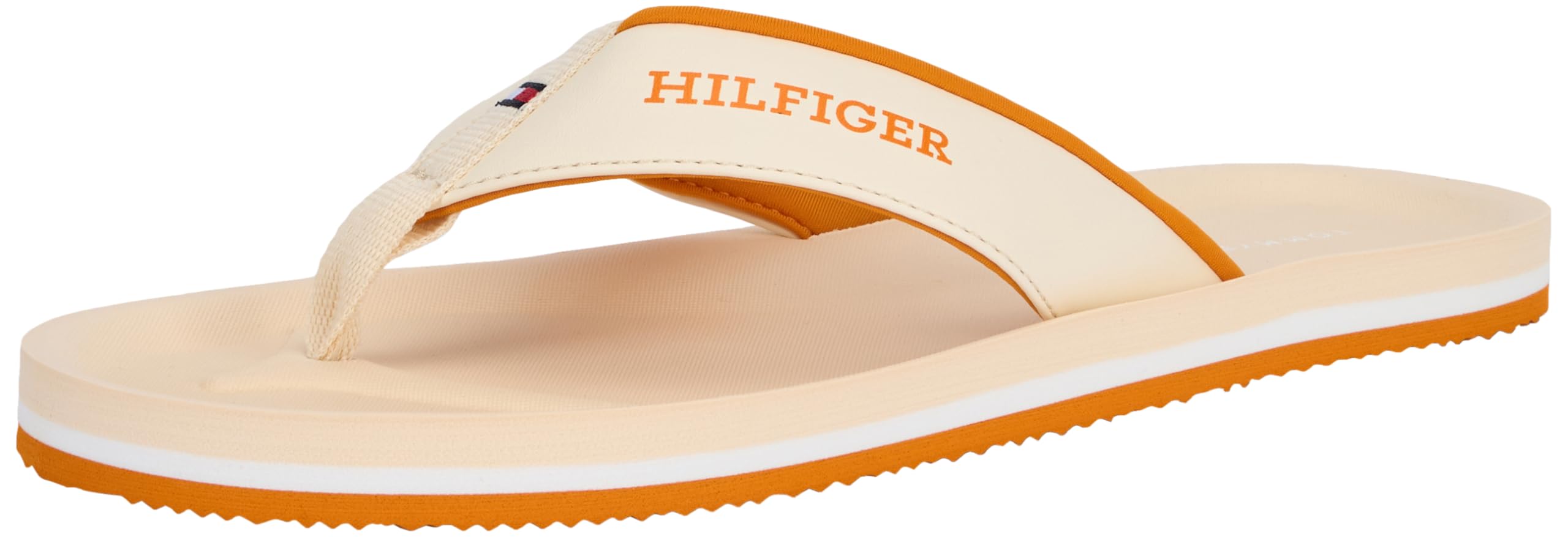 Tommy Hilfiger Men Flip-Flops Comfort Beach Sandal, White (Calico), 40