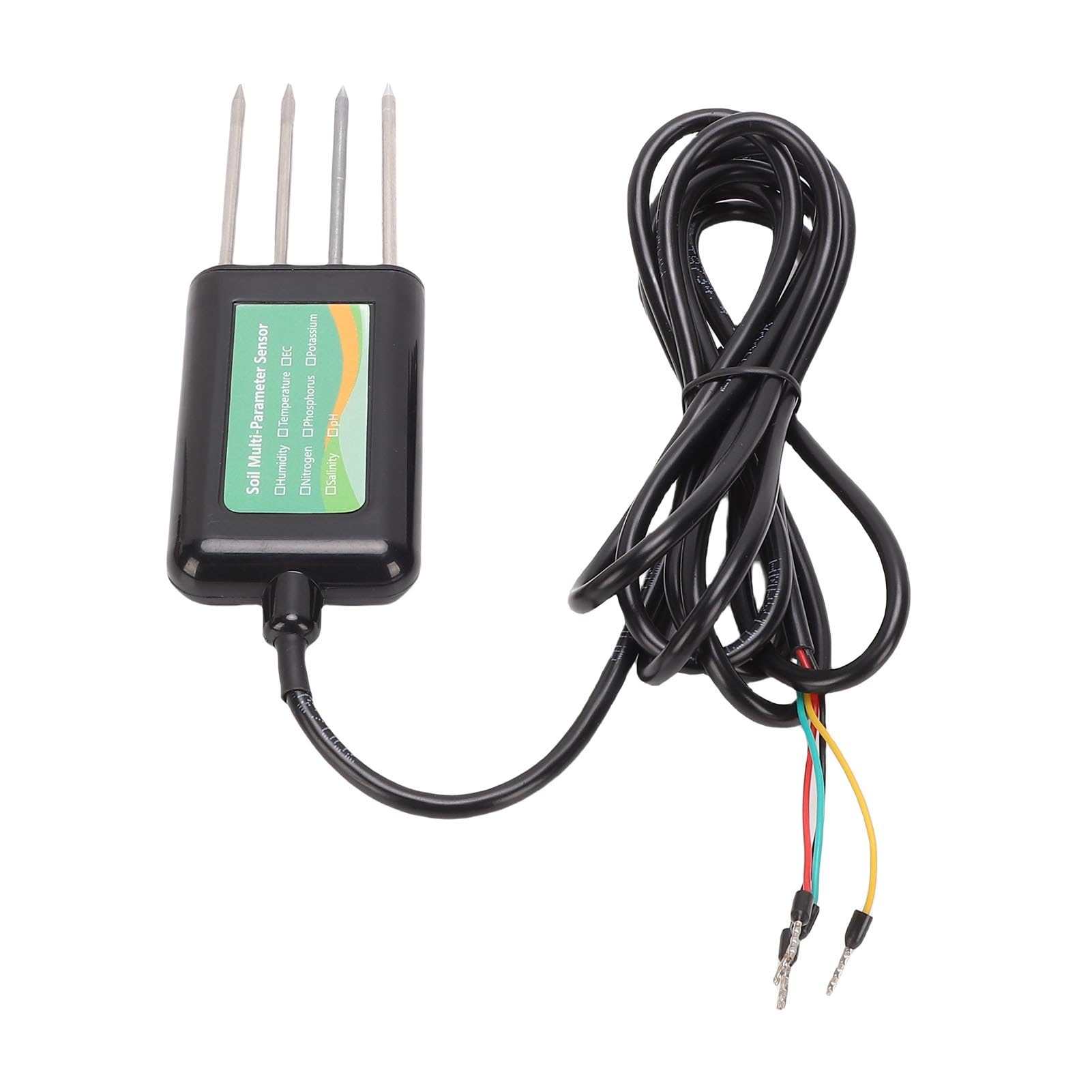 Tnfeeon Probador de Suelo 8 en 1 Sensor de Suelo IP68 con Sondas de Acero Inoxidable para Temperatura Humedad EC PH NPK Detección de Salinidad Invernadero Granja Jardinería Plantas Al