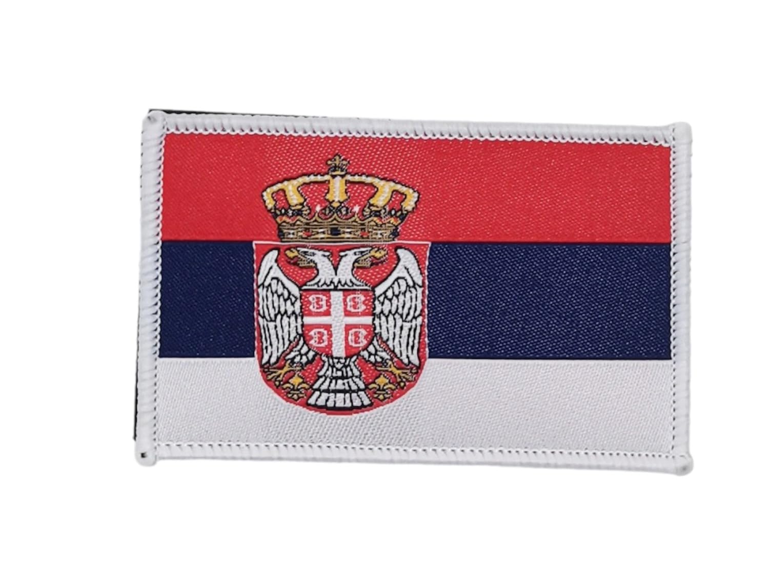 Embroidered Patches Serbia Flag with Official Colors - Embroidered Crest - Embroidered Biker Patches - Military Patches, Patch (Serbia)