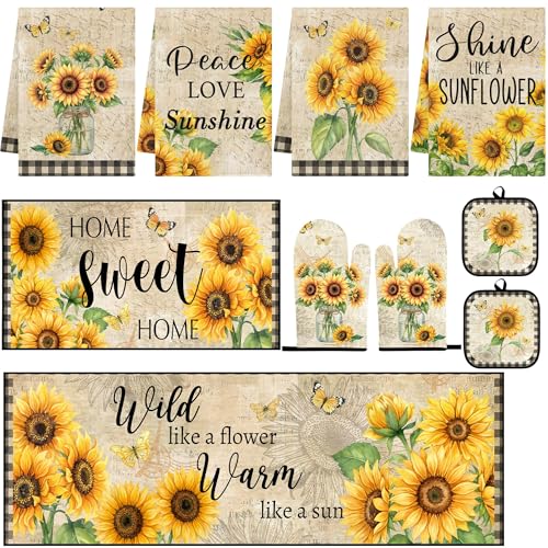 Decoración de cocina de girasoles para dar un toque rústico y alegre a tu hogar 2