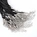 Bingcute 50Pcs Black Satin Necklace Cord 2.0mm Size/20.1 Inch with Lobster Clasp 2"inch Extended Chain