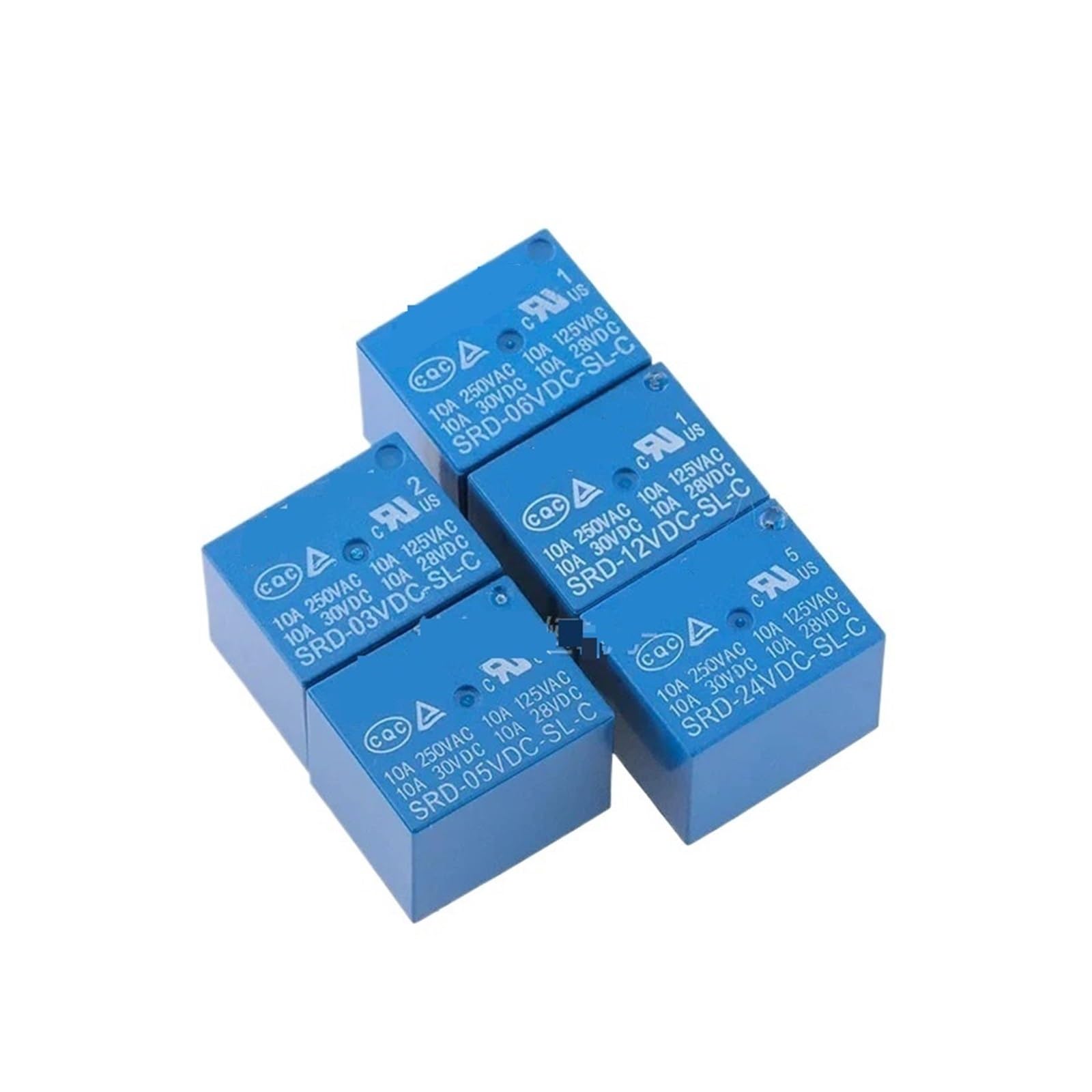 Relais de puissance 5 broches SRD 12VDC SL-C commutateur 10A 250VAC carte imprimée