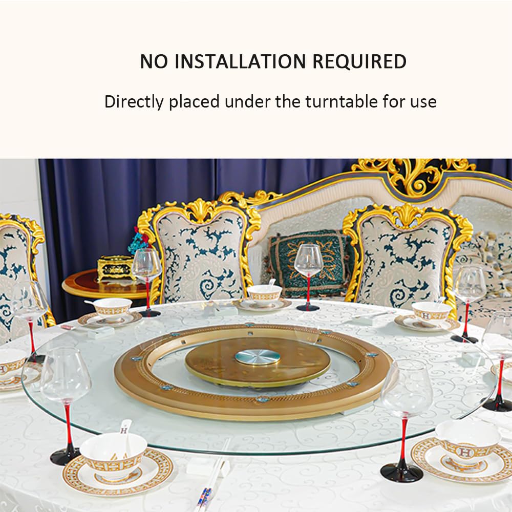 Electric Dining Table Turnstile Base Round Mute Hotel Restaurant Table Tower Max Load Capacity 100kg