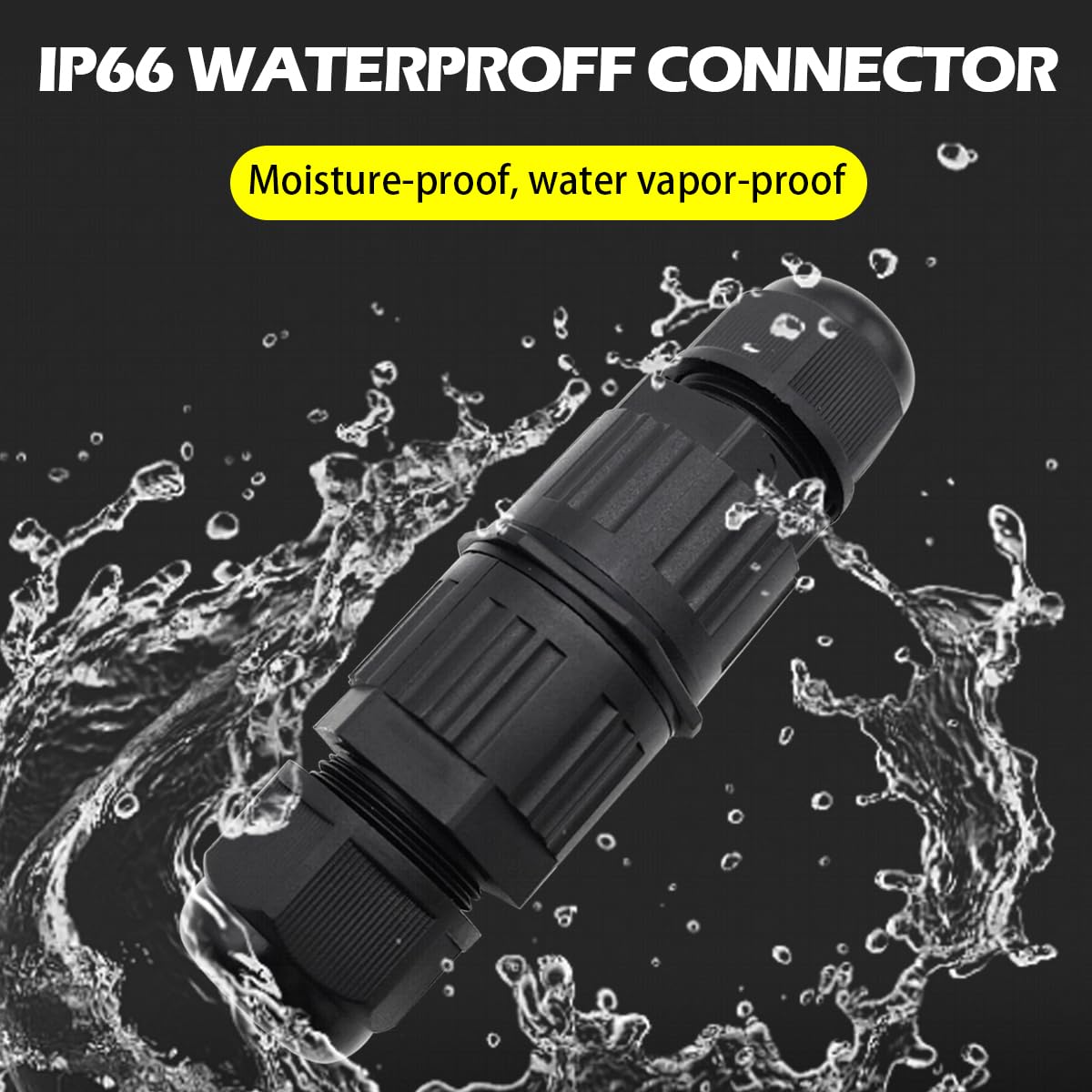 Conector IP66 Estancos, CTRICALVER Empalmes Cables Electricos Estancos, 3 Polos Conector Estanco, Conectores Electricos IP66 para Diámetro de Cable de Ø6-12 mm(5-pack)