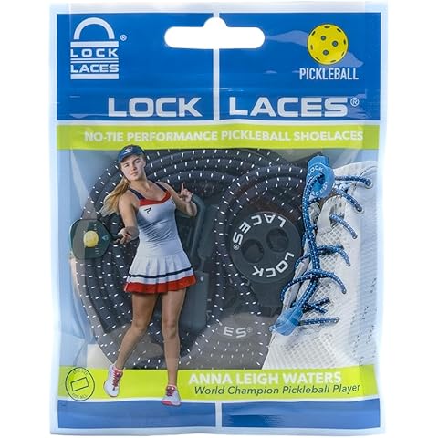 Lock Laces - Pickleball Anna Leigh Waters No Tie Elastic Shoelaces (Navy) Cover