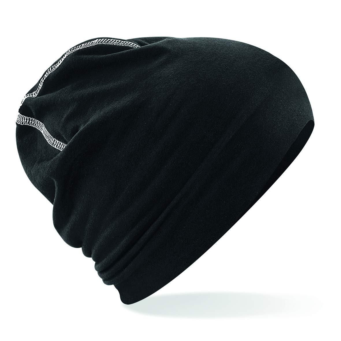 Beechfield - Double Layer Knit - Hemsedal Cotton Beanie - Black/White