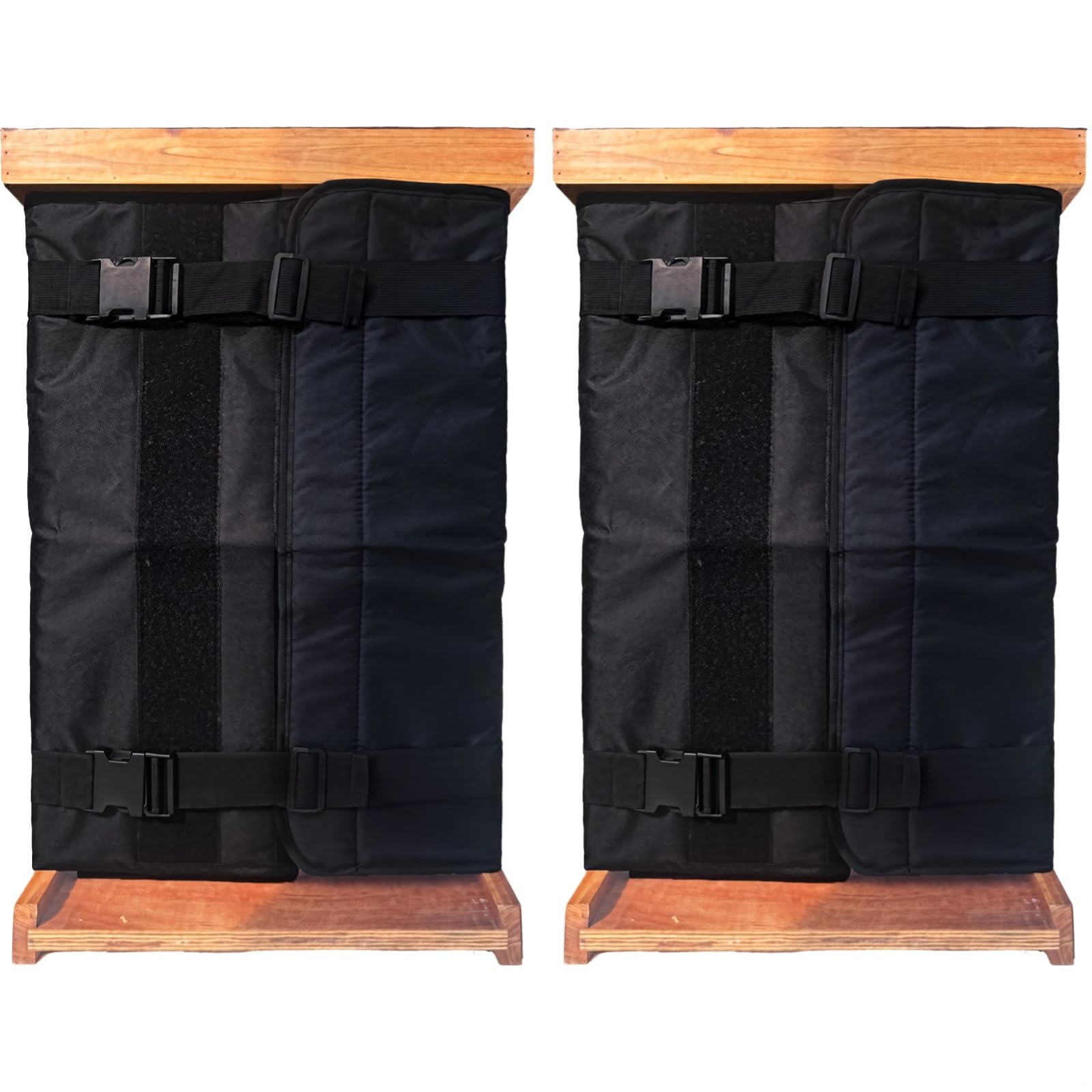 2 fundas ajustables aislantes, tela Oxford 600D impermeable, envoltura de abeja de invierno, perlas de algodón resistentes al viento, protección de aislamiento contra el clima frío