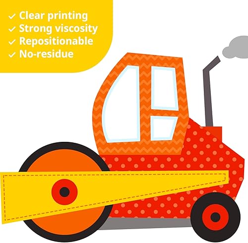 Miniatura 4 de DECOWALL DW-1612 - Adhesivos de pared para niños diseño de sitio de construcción para niños habitación de guardería dormitorio sala de estar