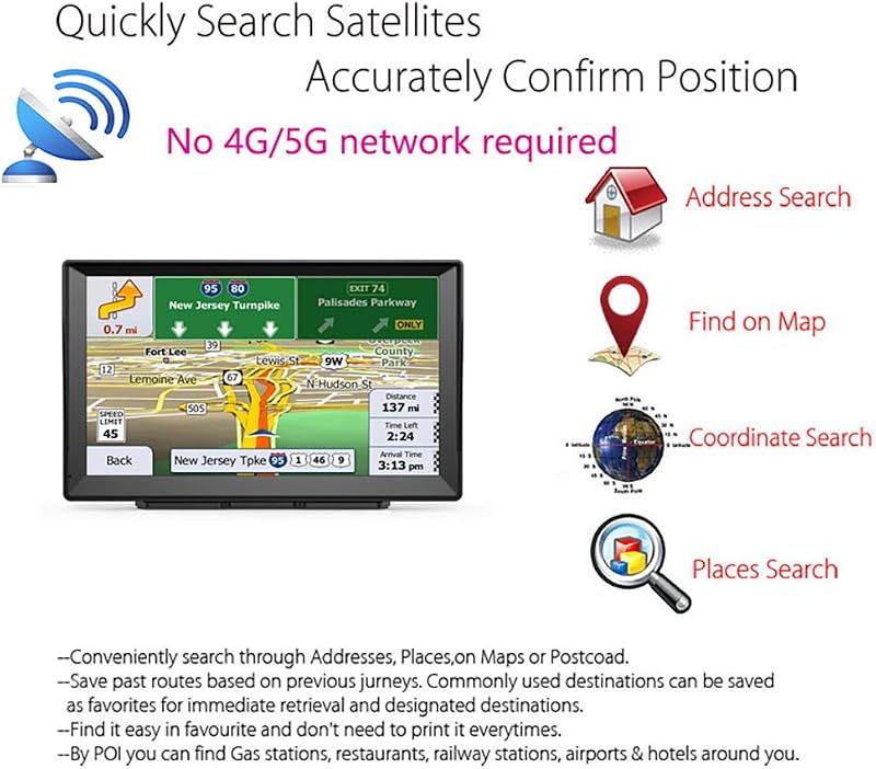 NEWFUN 9 hüvelykes autós GPS navigáció HD érintőképernyővel, többnyelvű hangos útmutatóval, nehéz súlyú tartóval, 2025 UK és Európa térképpe