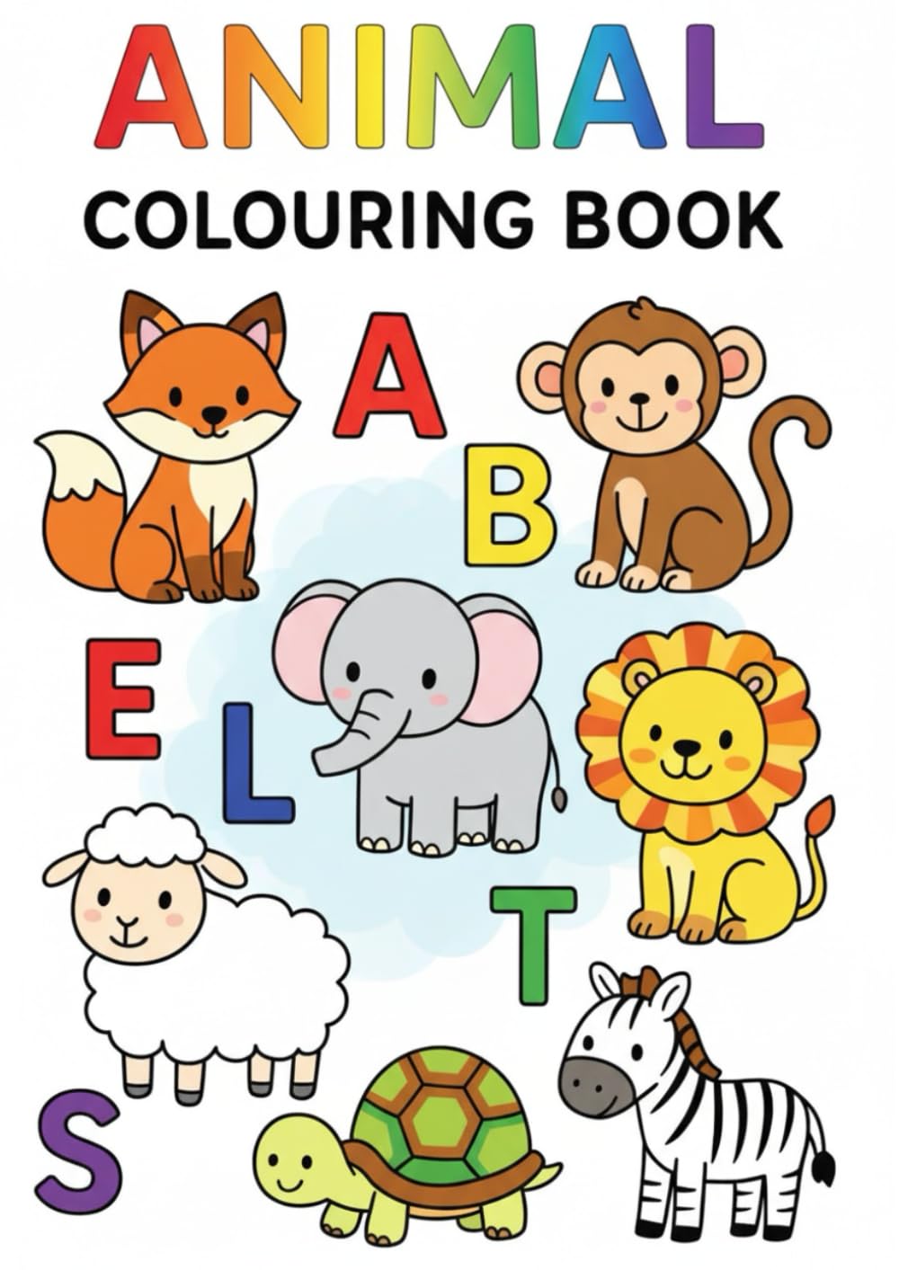 Animal Colouring Book: A to Z fun and fantastic learning with cute design for kids