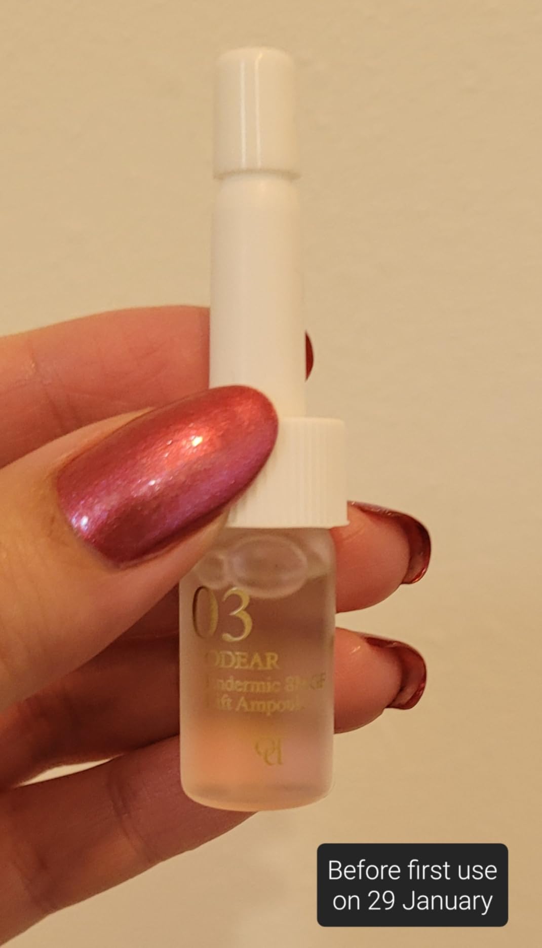 ODEAR Endermic EGF Lift Ampoule – Concentrated EGF & Peptide Facial Ampoule for Firming, Lifted Look & Smooth Skin Texture (2.6ml x 8 vials)