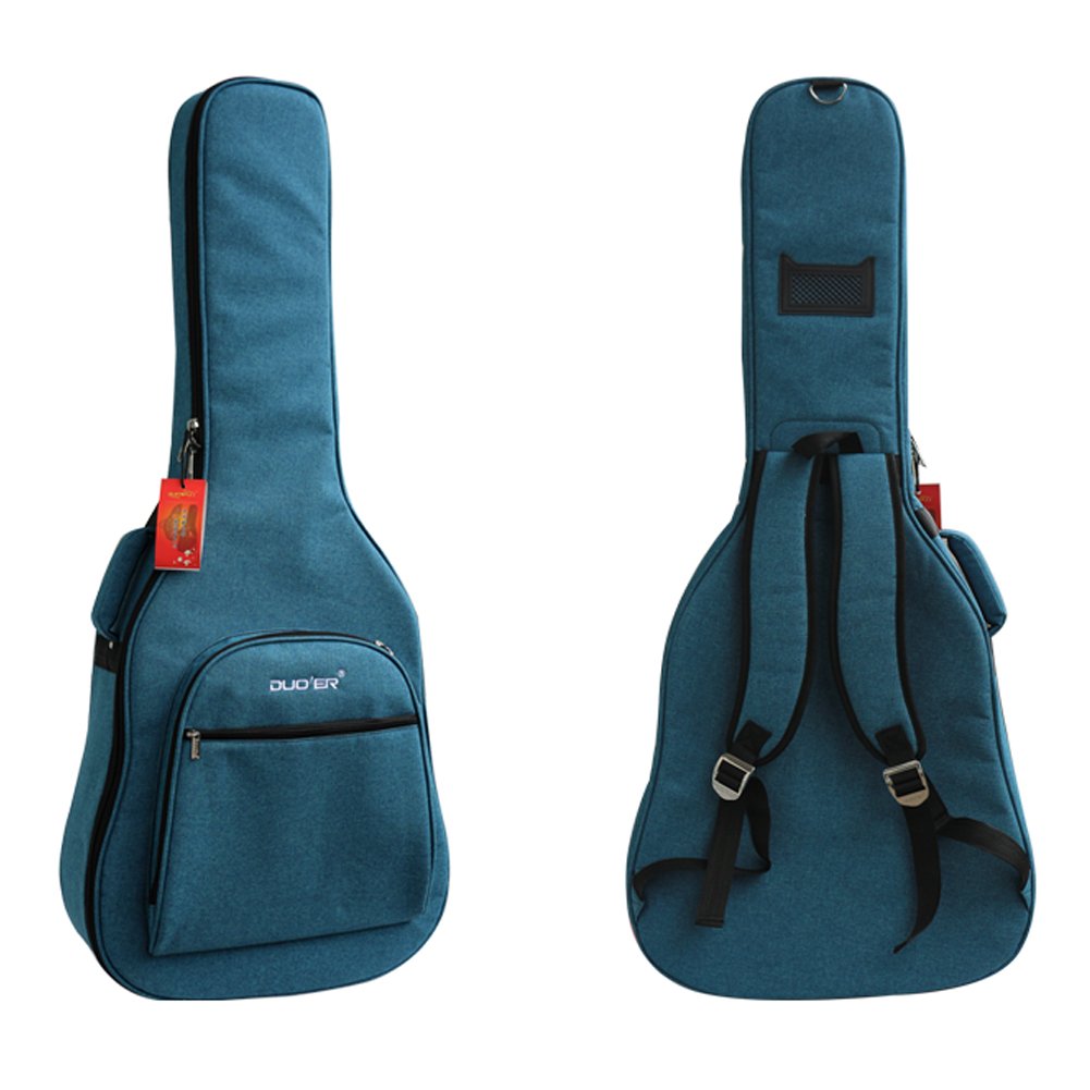 ele ELEOPTION Wasserdicht Oxford Gitarrentasche Nylon gepolstert E-Gitarrentasche Stoßfest Gigbag für Akustik- und klassische Gitarren (Grau)